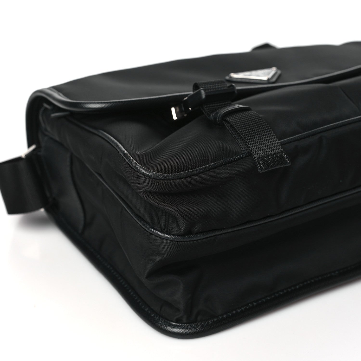 Prada Re-Nylon Saffiano Messenger Bag Black 8 of 9
