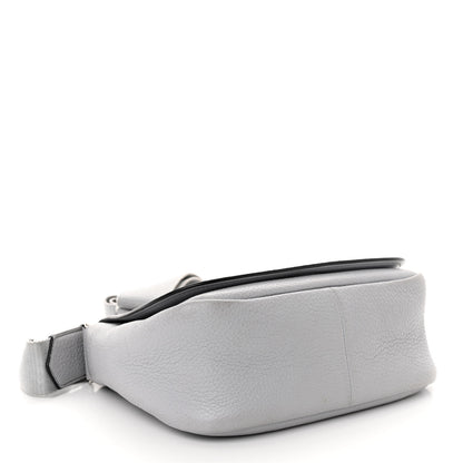 Prada Vitello Daino Soft Shoulder Flap Bag Ardesia 4 of 10