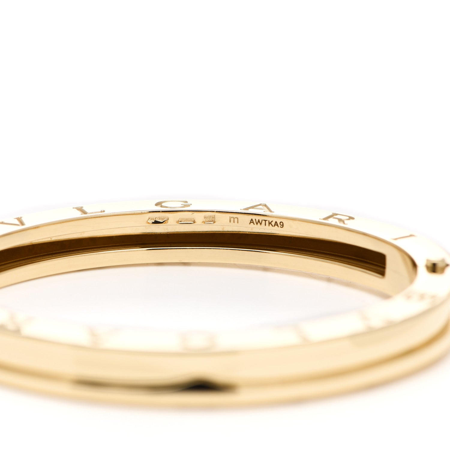 Bulgari 18K Yellow Gold B.Zero1 Bangle Bracelet M 3 of 6