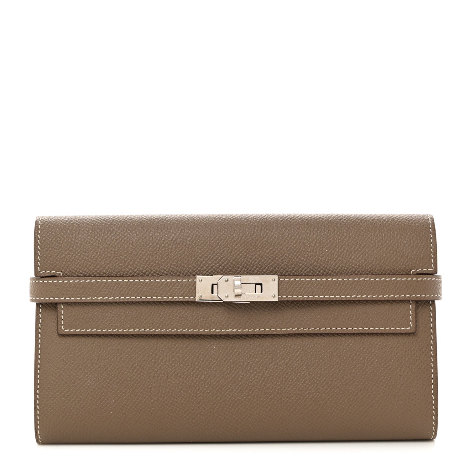 Hermes Epsom Kelly Longue Wallet Etoupe 1 of 8