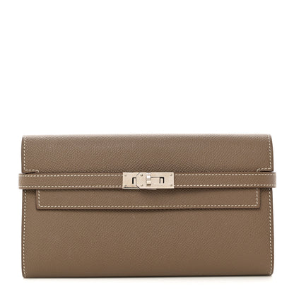 Hermes Epsom Kelly Longue Wallet Etoupe 1 of 8
