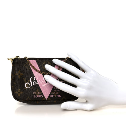 Louis Vuitton Monogram V Saint Tropez Mini Pochette Accessories Rose Ballerine 2 of 10