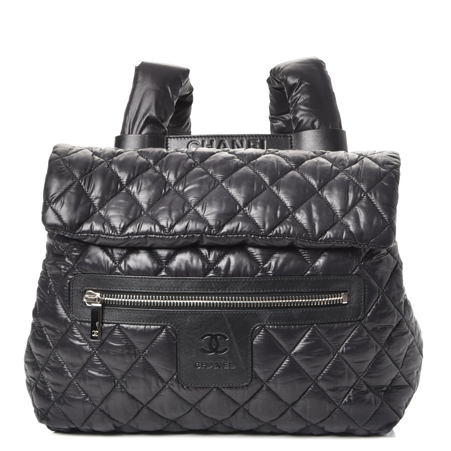 Nylon Quilted Coco Cocoon Backpack Black
