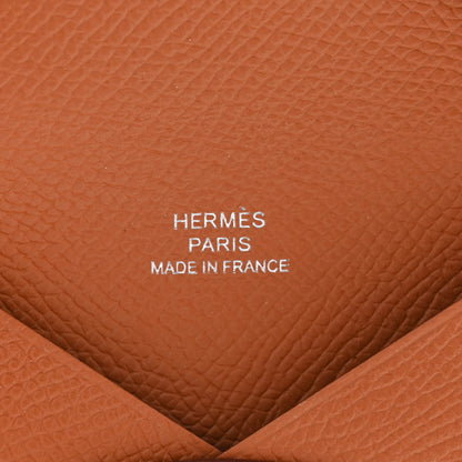 Hermes Epsom Calvi Card Case Gold 6 of 9