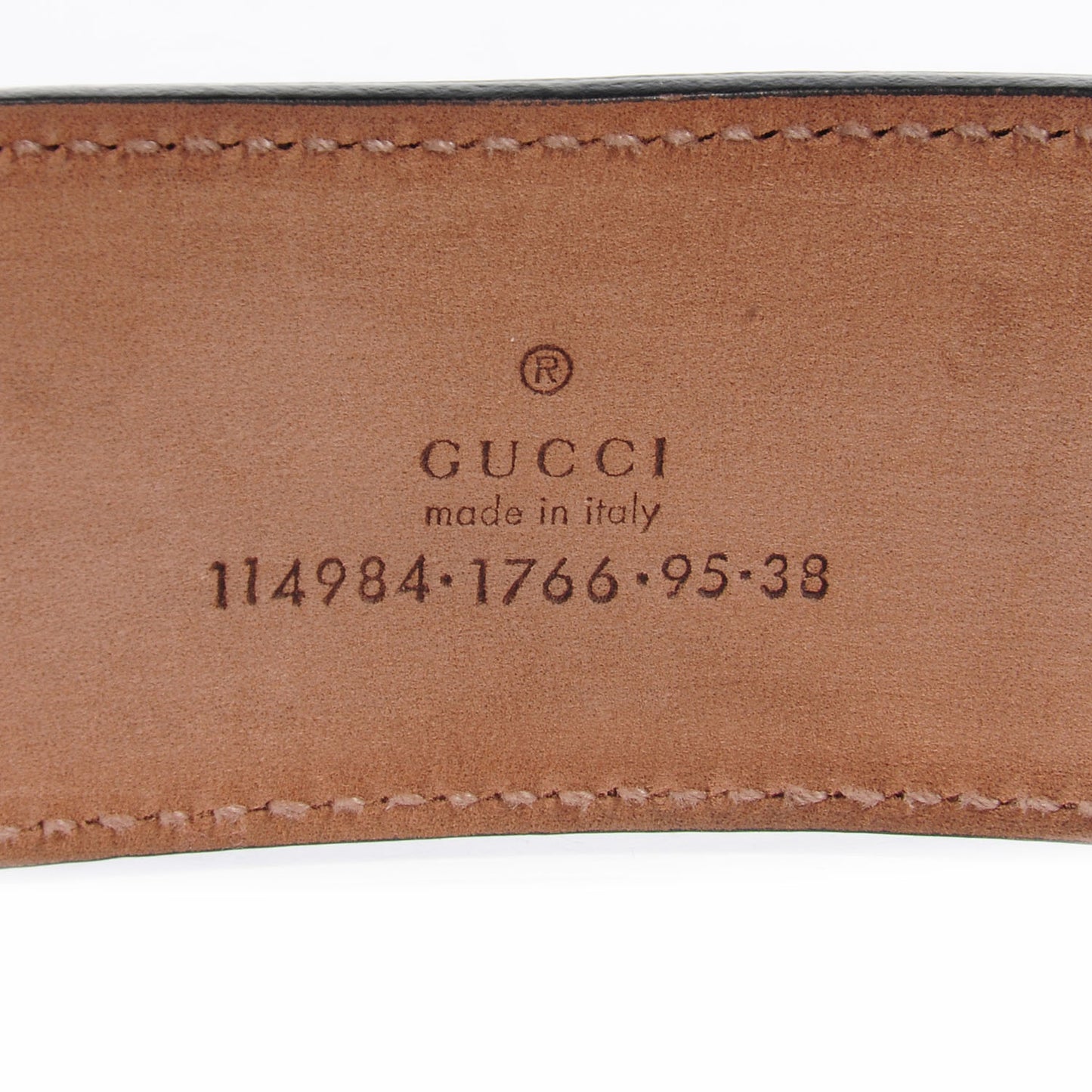 Leather Web GG Belt Black 95 38