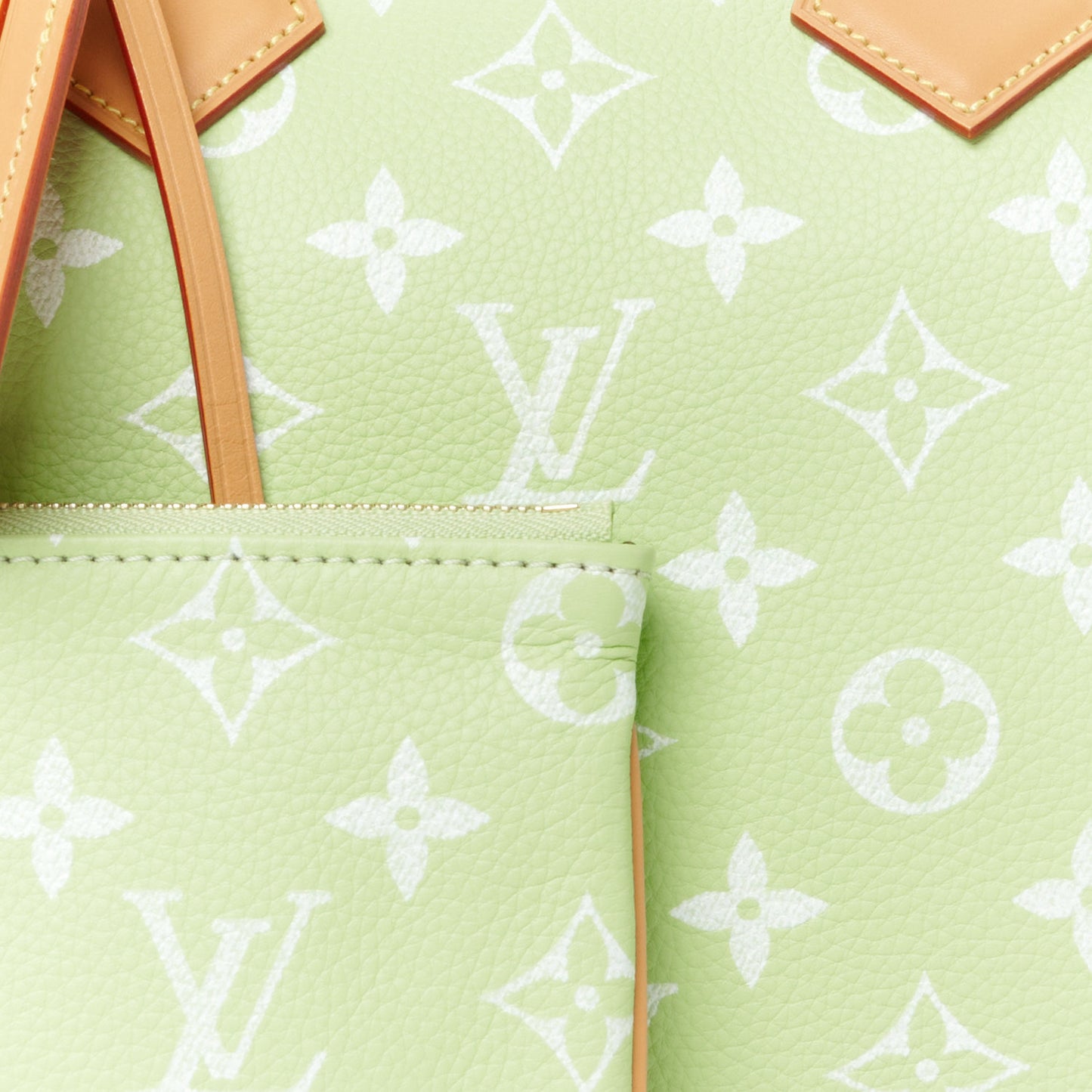 Calfskin Monogram Speedy P9 Bandouliere 30 Frozen Lime