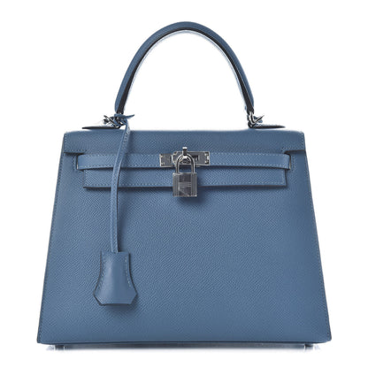 Hermes Epsom Kelly Sellier 25 Bleu Azur 1 of 10