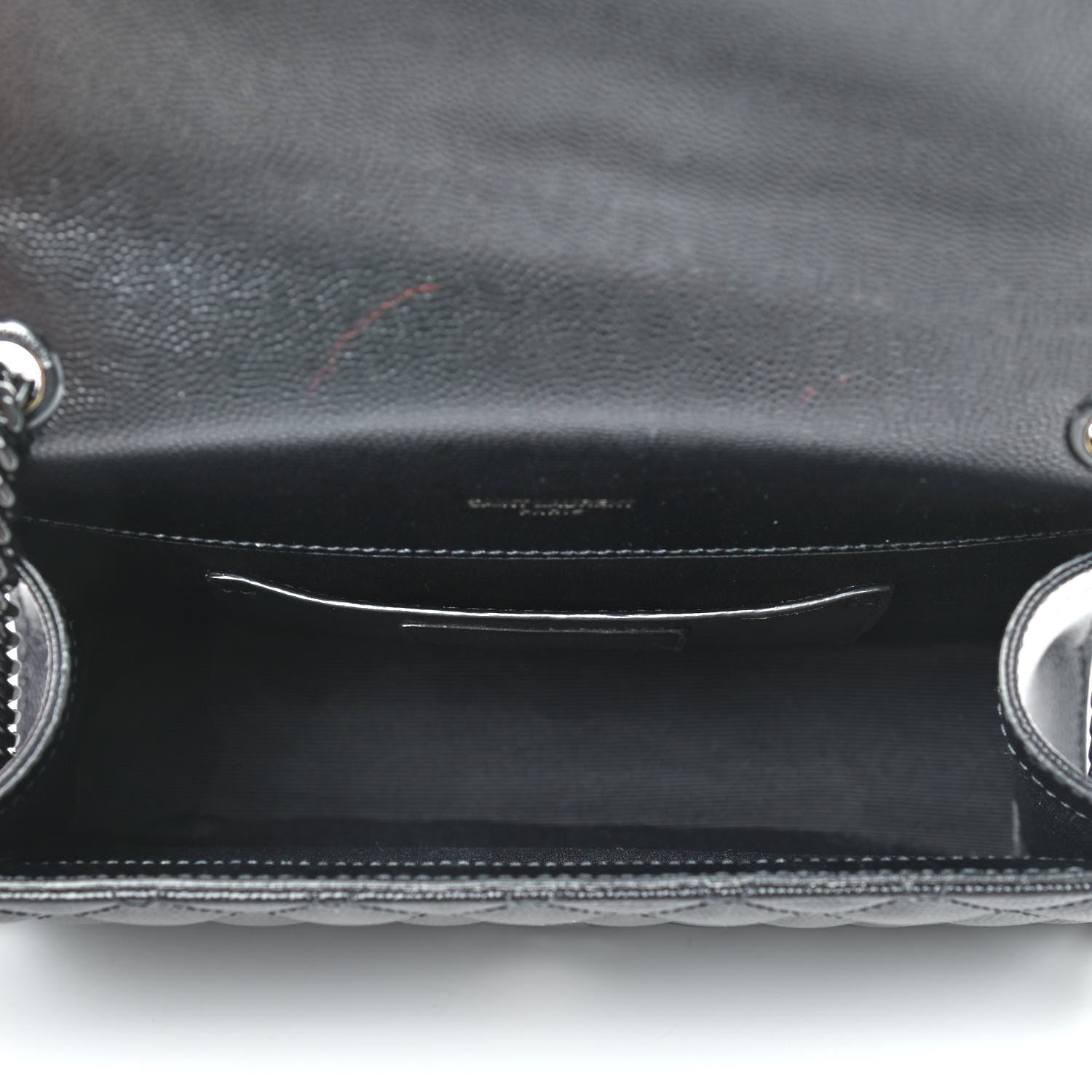 Saint Laurent Grain De Poudre Textured Mixed Matelasse Triquilt Small Monogram Satchel Black 5 of 10