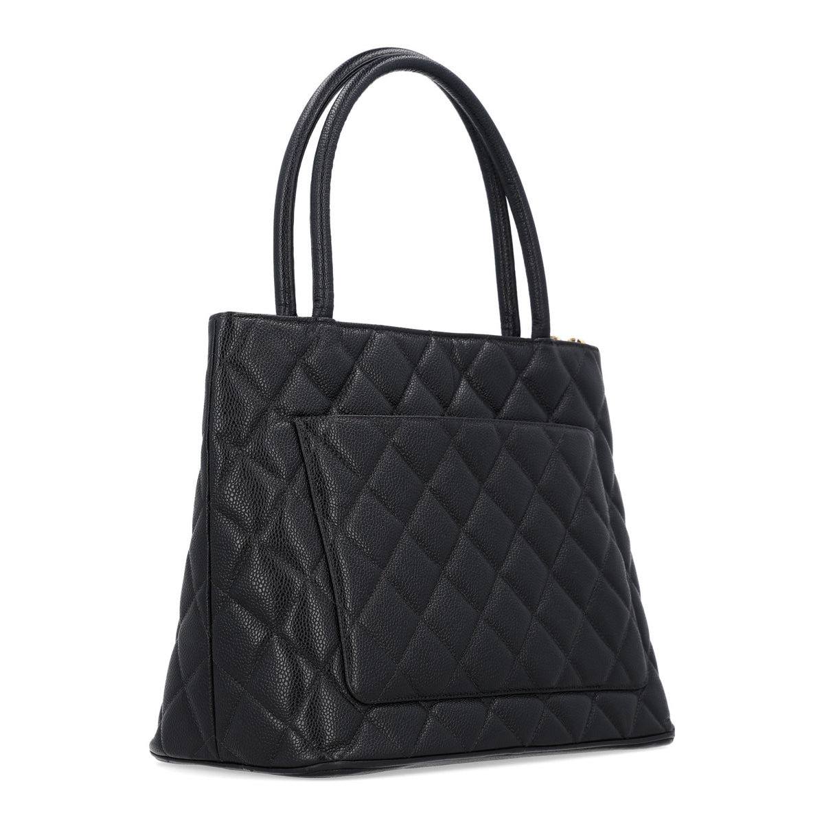 Caviar Quilted Medallion Tote Black