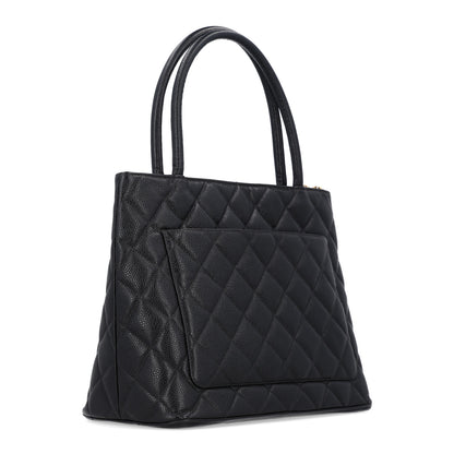 Chanel Caviar Quilted Medallion Tote Black 3 of 10