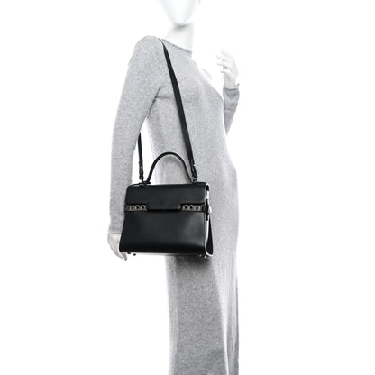 Delvaux Calfskin MM Tempete Satchel Black 2 of 10