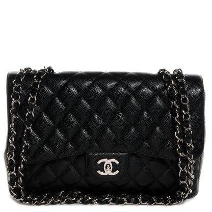 Chanel Caviar Jumbo Single Flap Black 1 of 8