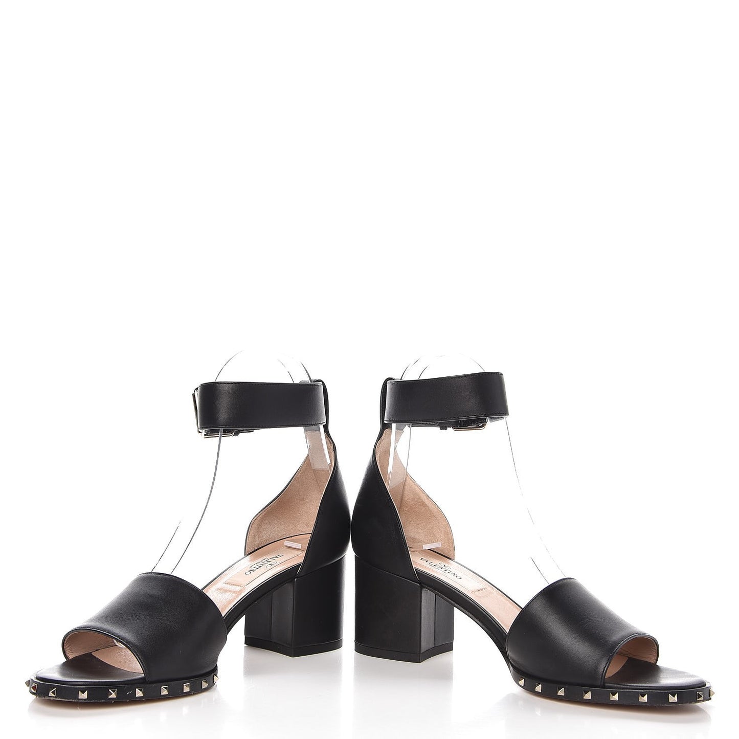 Nappa Soul Rockstud 65mm Sandals 35.5 Black