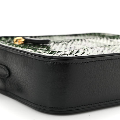 Mulberry Snakeskin Calfskin Camera Bag Green Black 8 of 9
