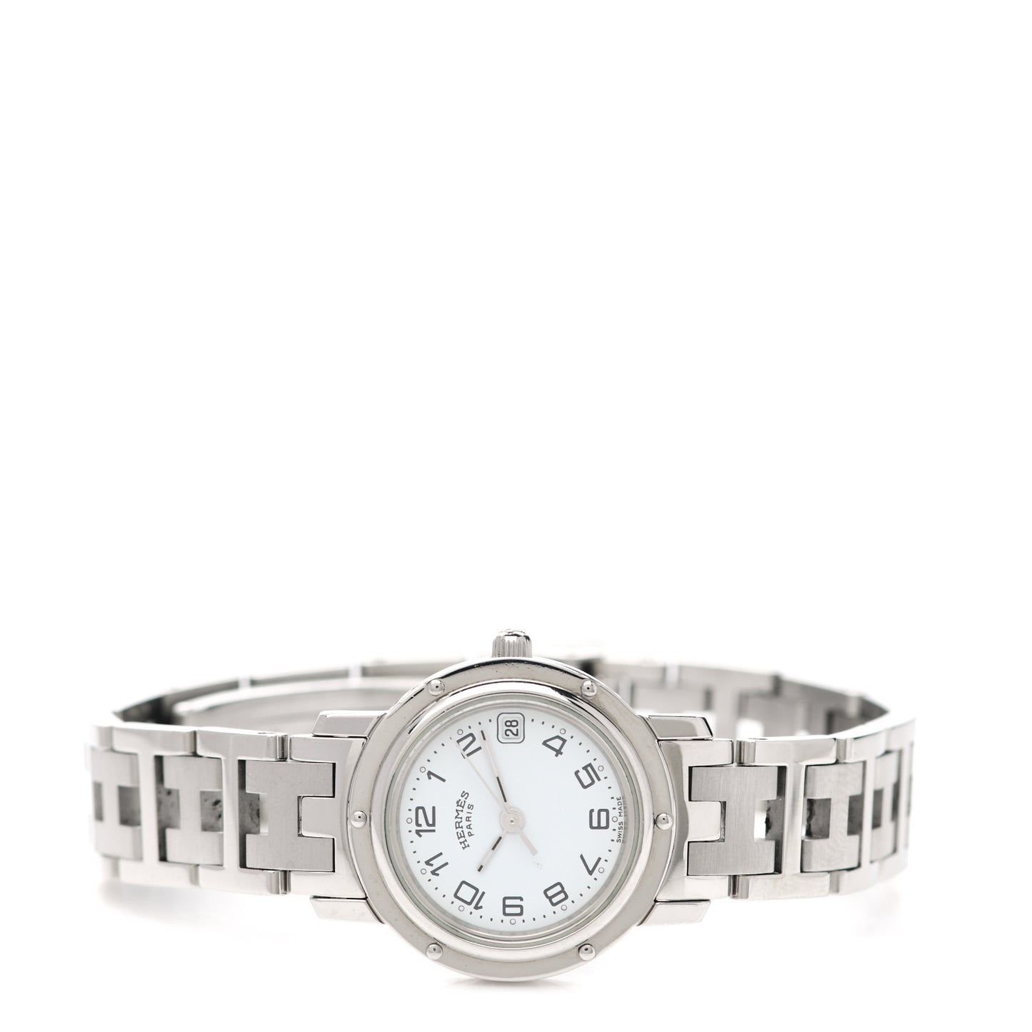 Stainless Steel 24mm Clipper Quartz Watch White
