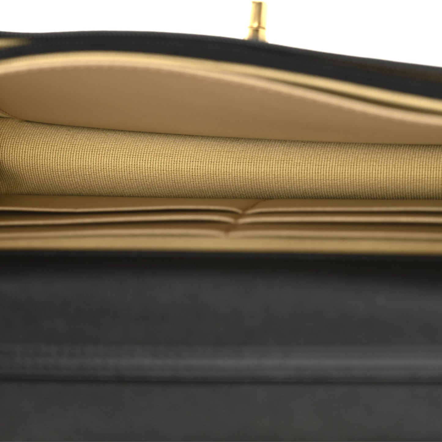 Shiny Lambskin Quilted Enamel Wallet On Chain WOC Black