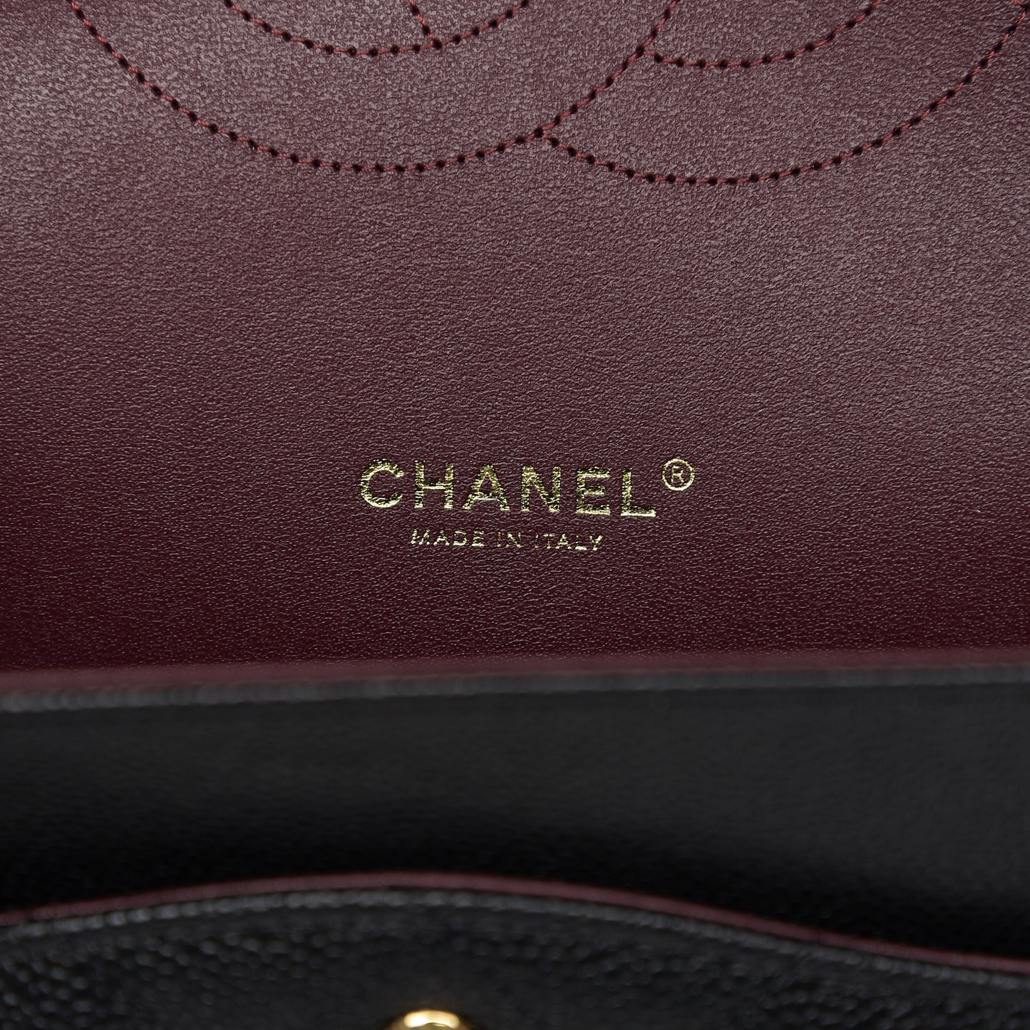Caviar Quilted Maxi Double Flap Black