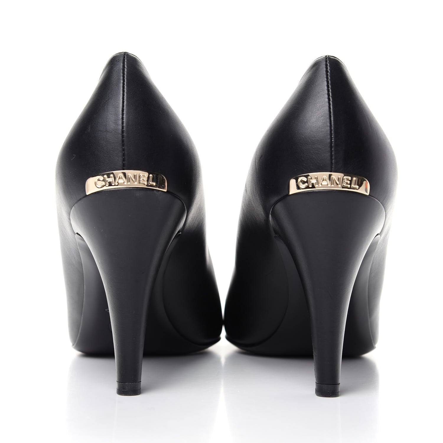 Chanel Lambskin Grosgrain Cap Toe Pumps 40.5 Black 7 of 10