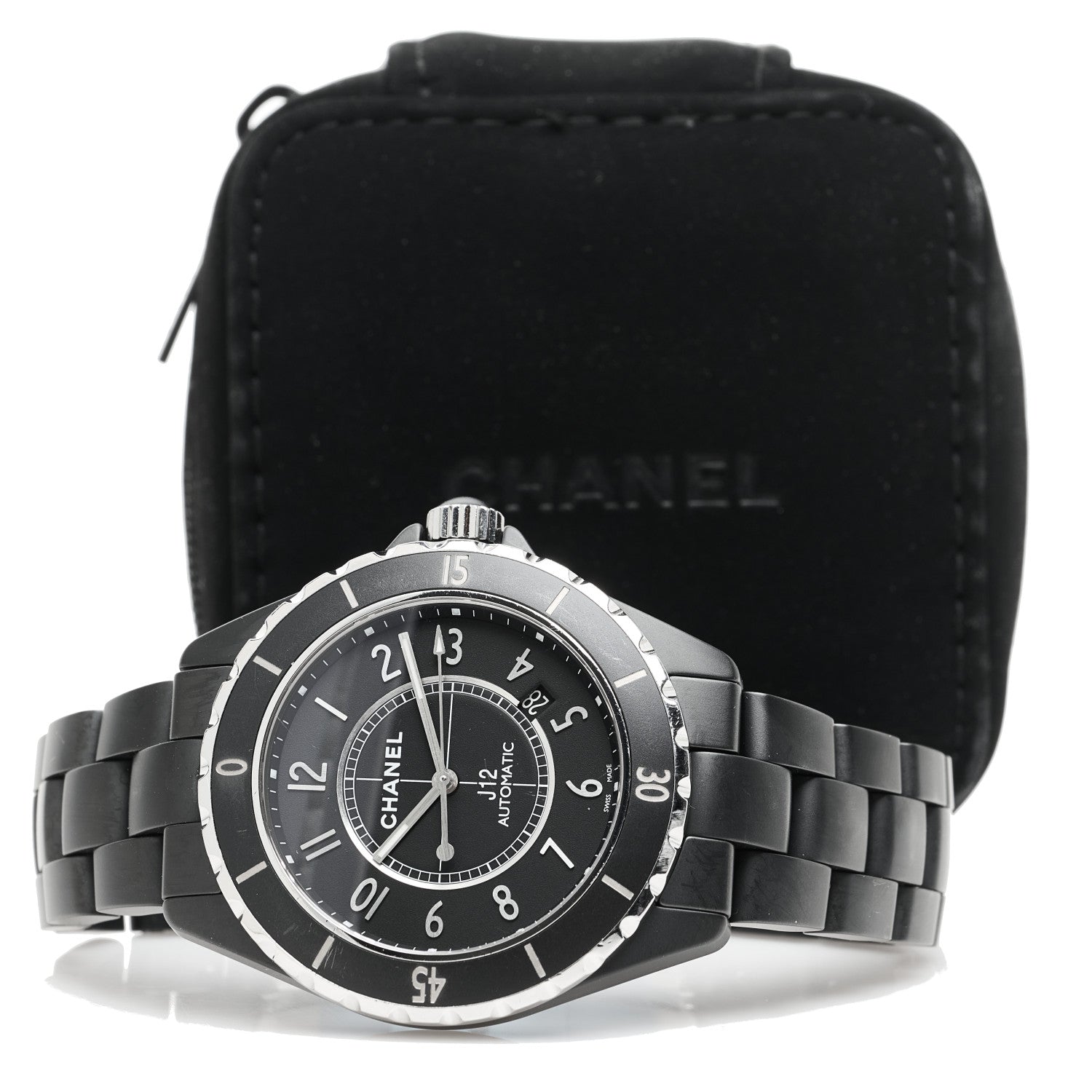Chanel Stainless Steel Matte Ceramic 41mm J12 Automatic Watch Black 5 of 5