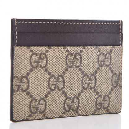 Gucci GG Supreme Monogram Card Holder Dark Brown 3 of 7