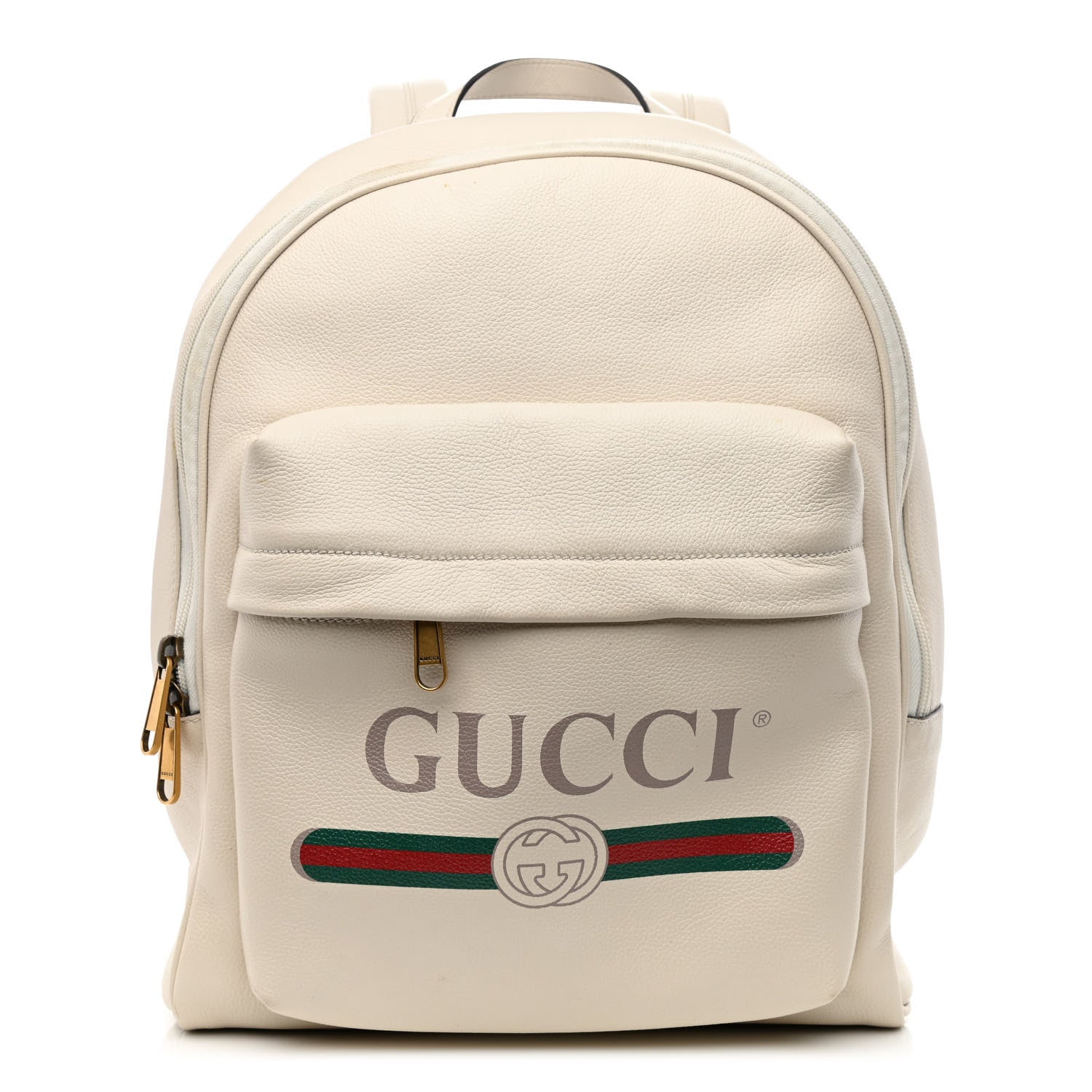 Gucci Calfskin Logo Day Backpack Mystic White 1 of 16