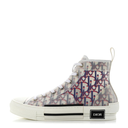 Christian Dior Technical Canvas Oblique Pixel Mens B23 High Top Sneakers 41 Blue Red 1 of 9
