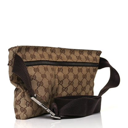 Gucci GG Monogram Double Pocket Belt Bag Dark Brown 3 of 10