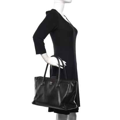 Chanel Deerskin Cerf Executive Shopper Tote Black 2 of 10