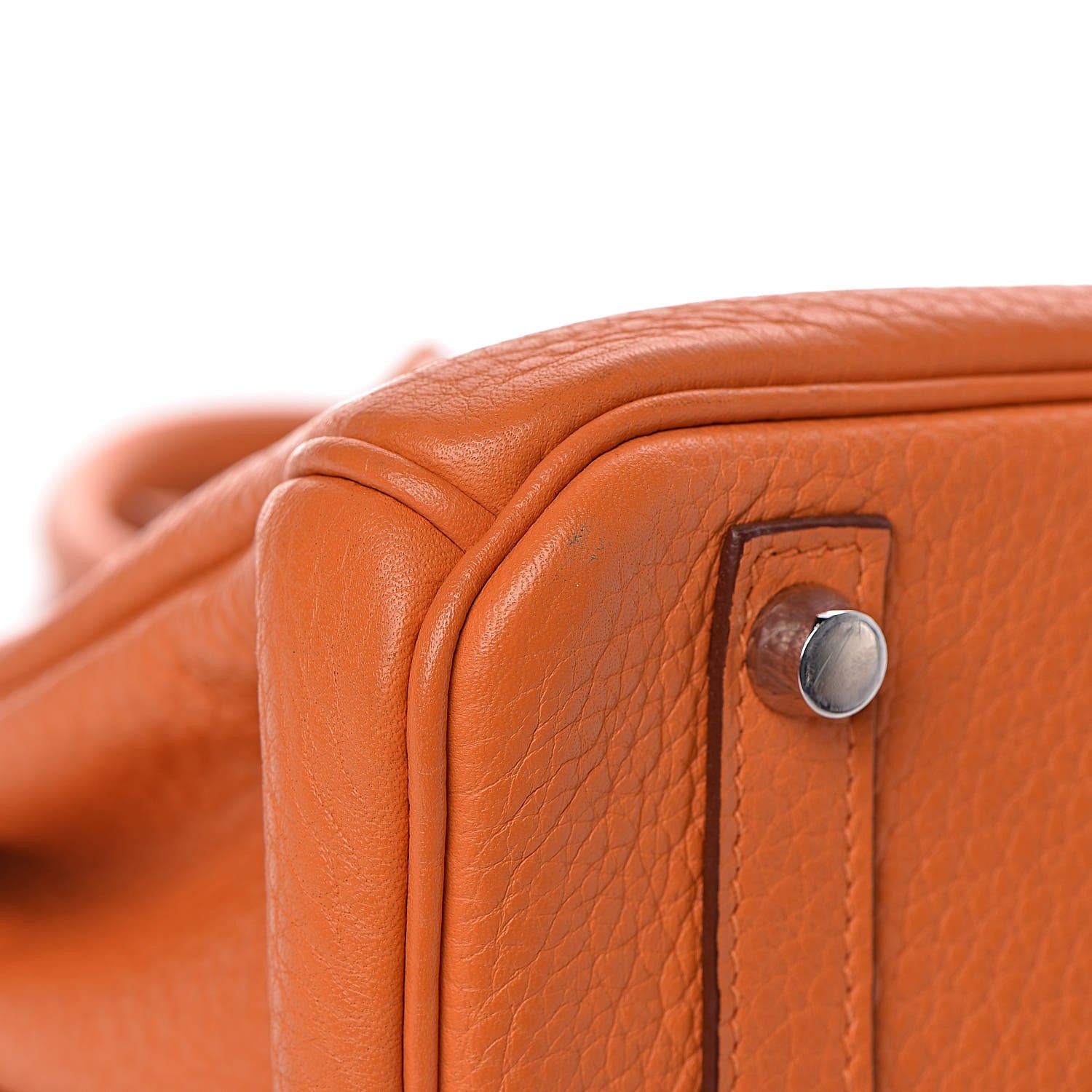 Hermes Taurillon Clemence Birkin 30 Orange 31 of 36