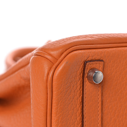 Hermes Taurillon Clemence Birkin 30 Orange 31 of 36