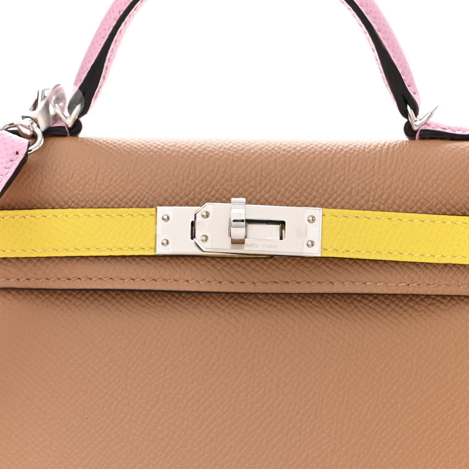 Hermes Epsom Mini Kelly Sellier 20 Chai Mauve Sylvestre Lime 8 of 11
