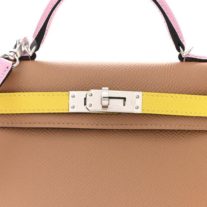 Hermes Epsom Mini Kelly Sellier 20 Chai Mauve Sylvestre Lime 8 of 11