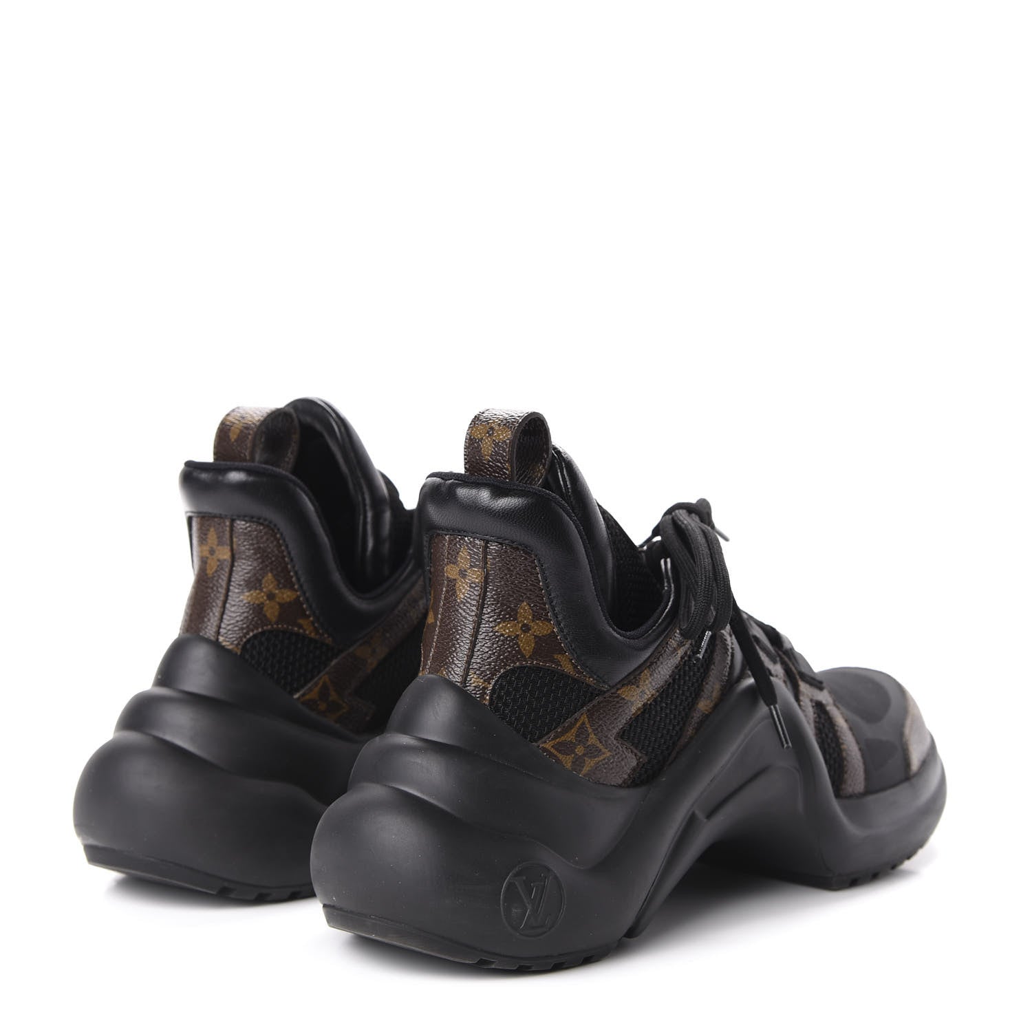 Louis Vuitton Calfskin Patent Monogram LV Archlight Sneakers 39 Black 4 of 8