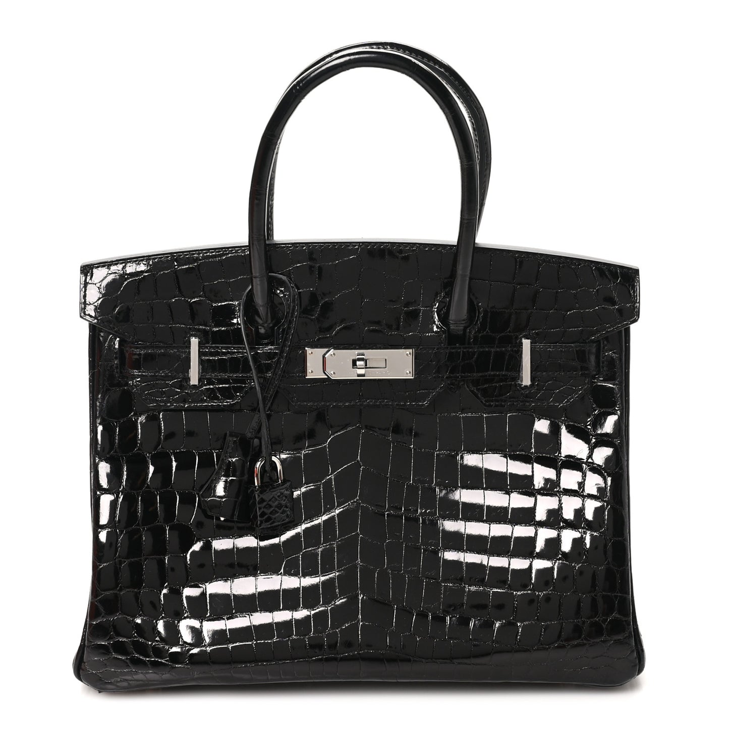 Shiny Niloticus Crocodile Birkin 30 Black