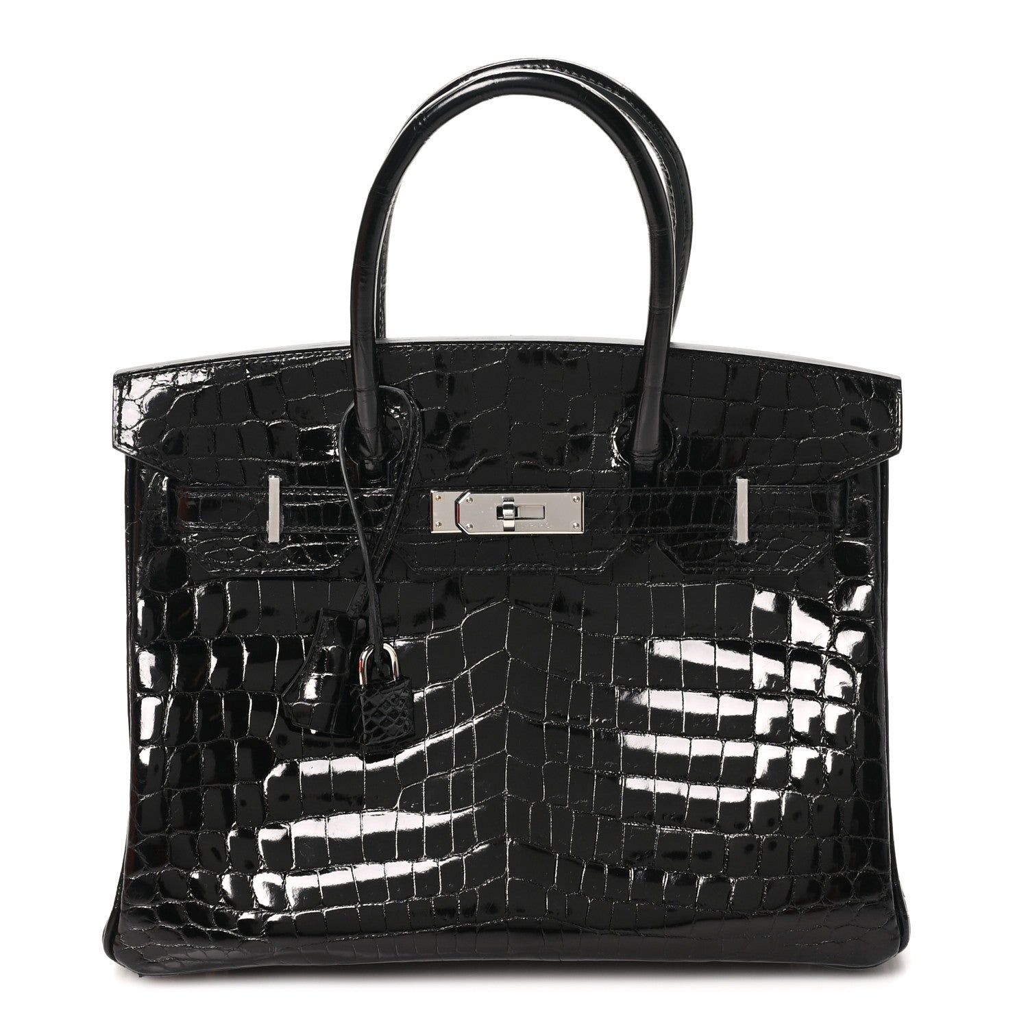 Hermes Shiny Niloticus Crocodile Birkin 30 Black 1 of 11
