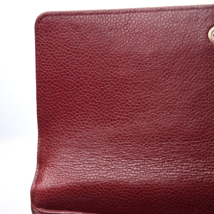 Chanel Caviar Quilted Large Flap Wallet Red 14 of 15