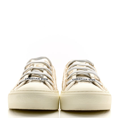 Christian Dior Canvas Oblique Walk'N'Dior Low Top Sneakers 38.5 Pale Gold 2 of 11