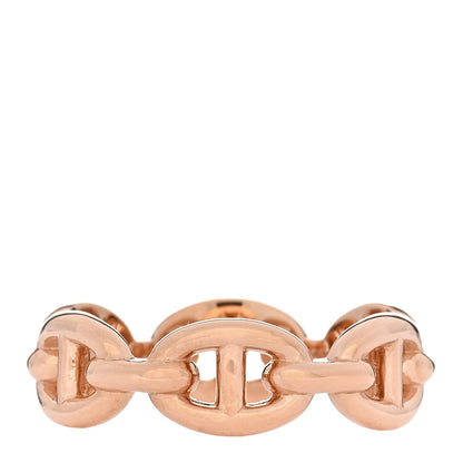 Hermes 18K Rose Gold PM Chaine D'Ancre Enchainee Ring 52 6 3 of 5