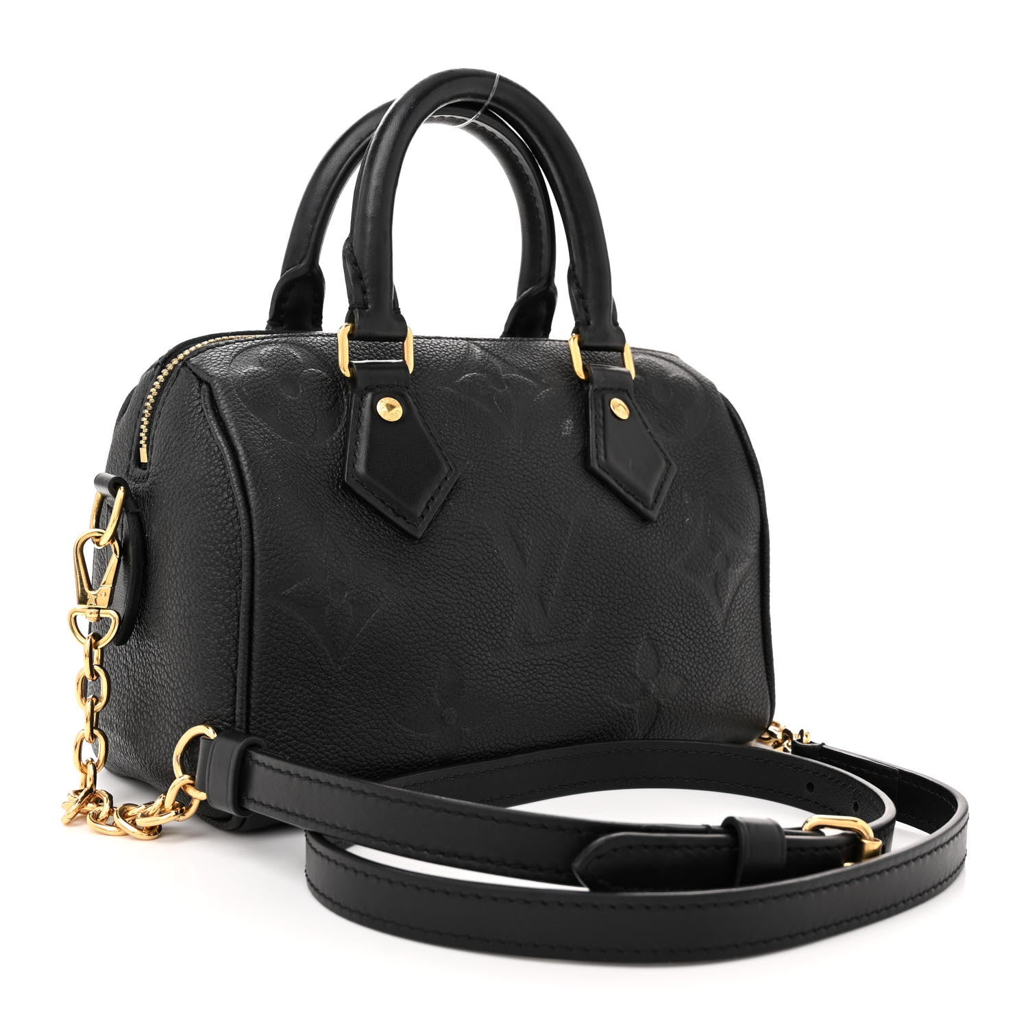 Louis Vuitton Empreinte Monogram Giant Speedy Bandouliere 20 Black 3 of 11