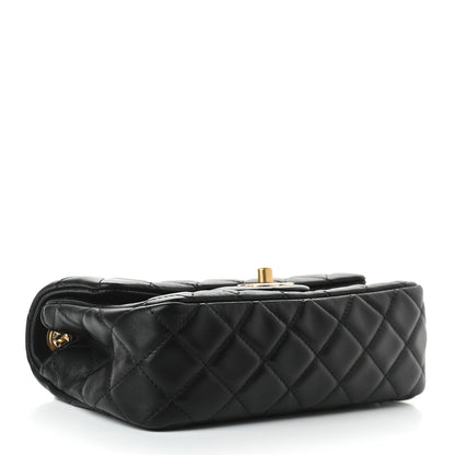 Chanel Lambskin Quilted Mini Rectangular Pearl Crush Flap Black 4 of 9