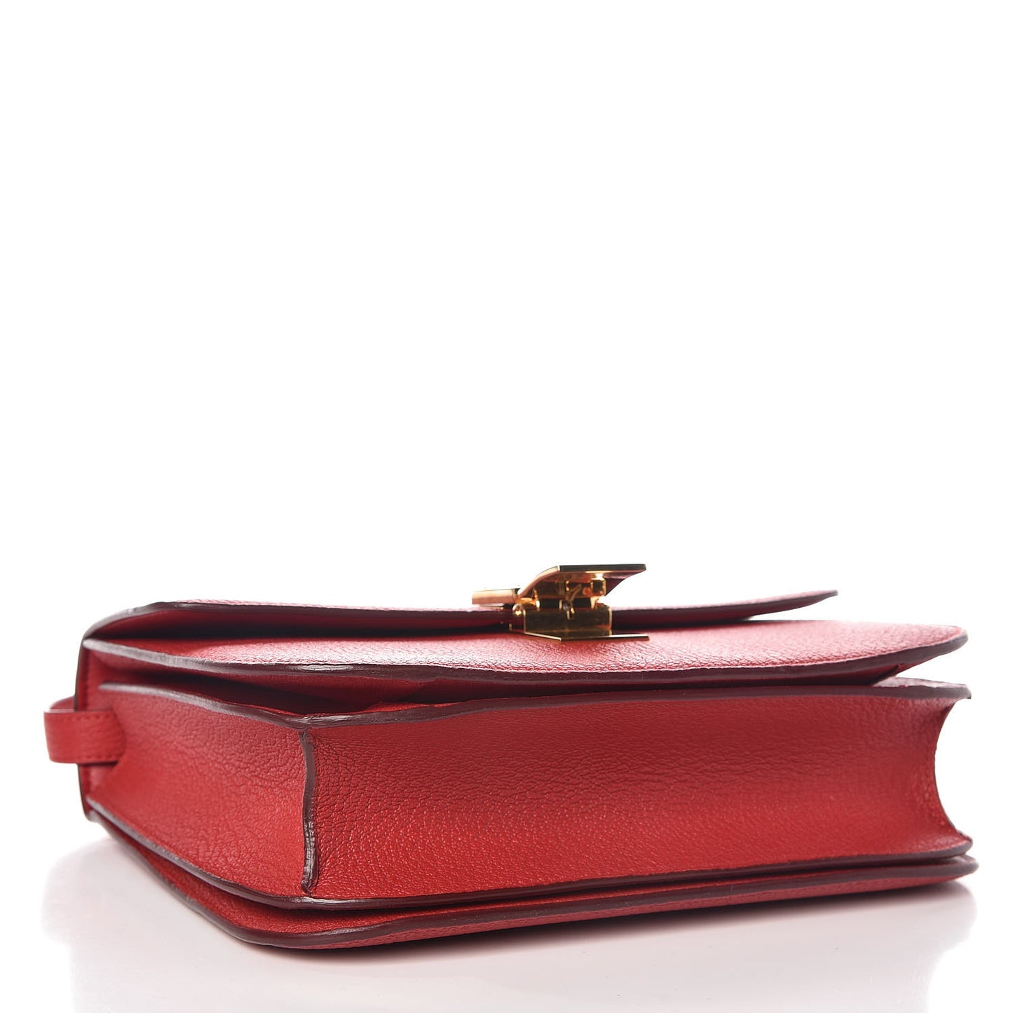 Goatskin Medium Classic Box Flap Bag Carmin