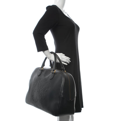 Gucci Calfskin Embossed L'Aveugle Par Amour Duffle Black 2 of 10