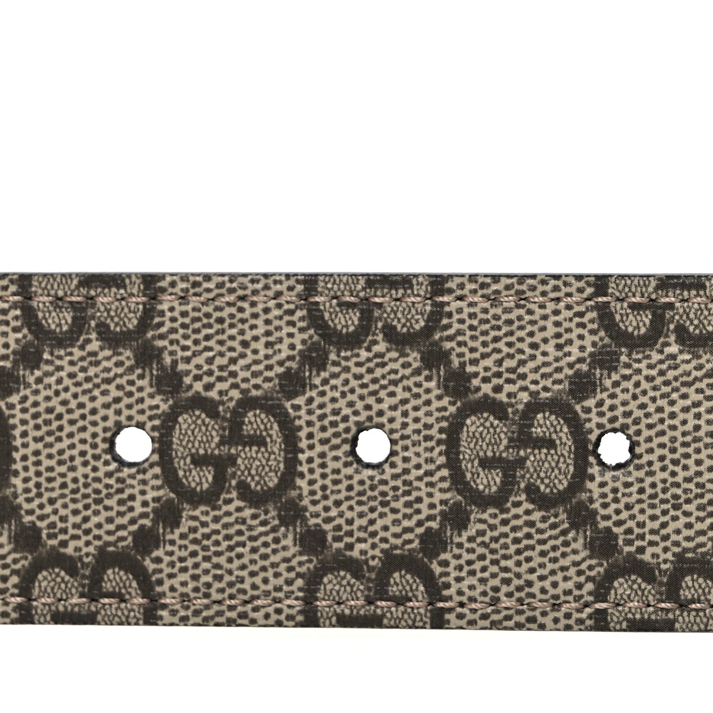 GG Supreme Monogram Plutone Calfskin Double G Reversible 37mm Belt 90 36 Beige Ebony New Acero