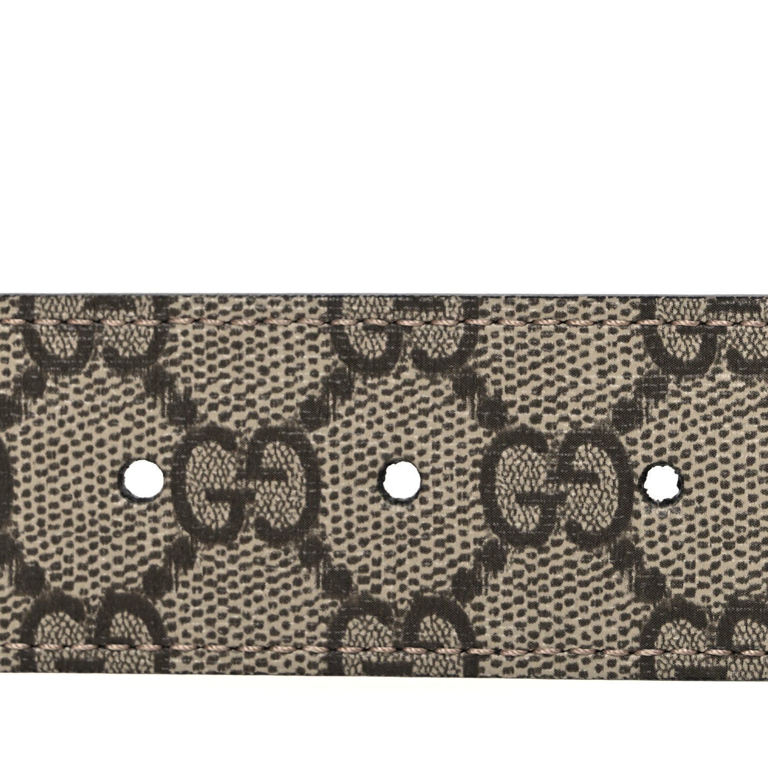 Gucci GG Supreme Monogram Plutone Calfskin Double G Reversible 37mm Belt 90 36 Beige Ebony New Acero 3 of 6