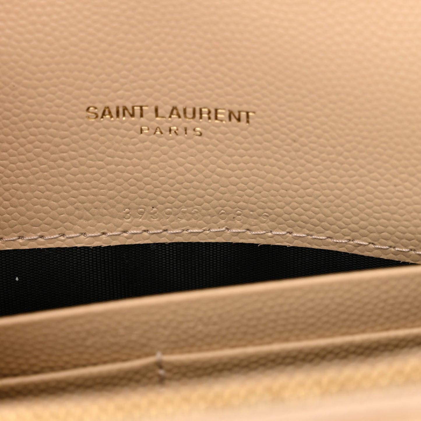 Grain De Poudre Matelasse Chevron Monogram Envelope Chain Wallet Nude Powder