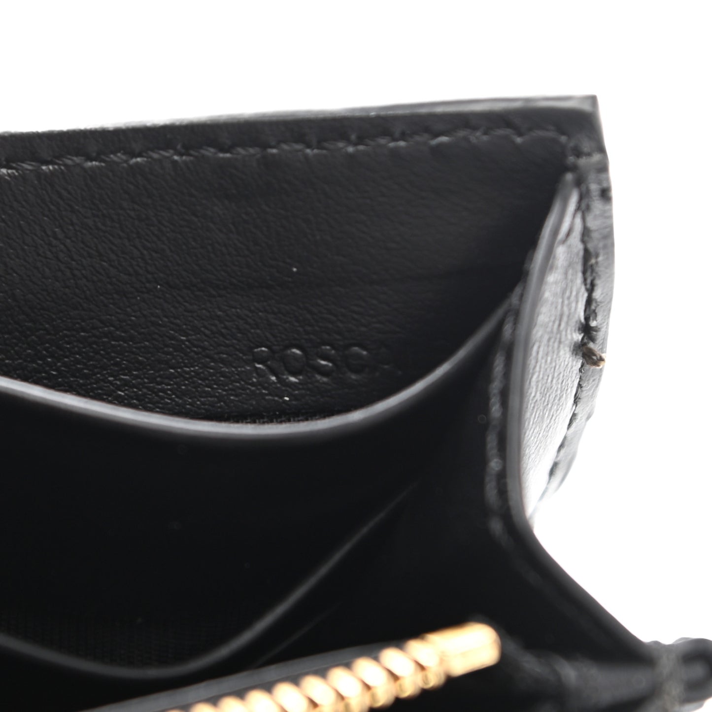 Vintage Check Grain Calfskin Halton Wallet Black