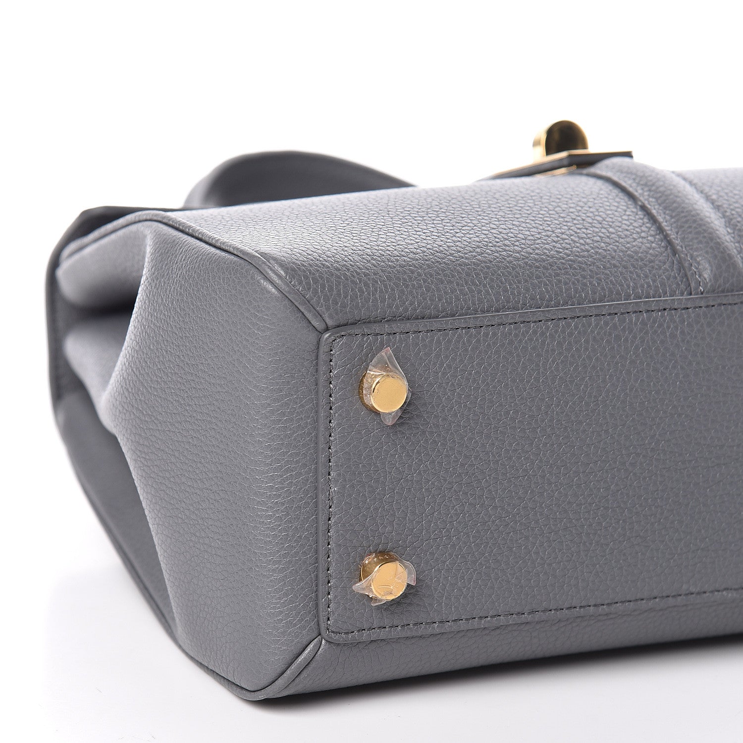 Celine Grained Calfskin Small 16 Top Handle Bag Medium Grey 7 of 9