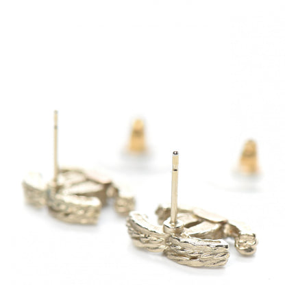 Chanel Pearl CC Earrings Gold 4 of 5