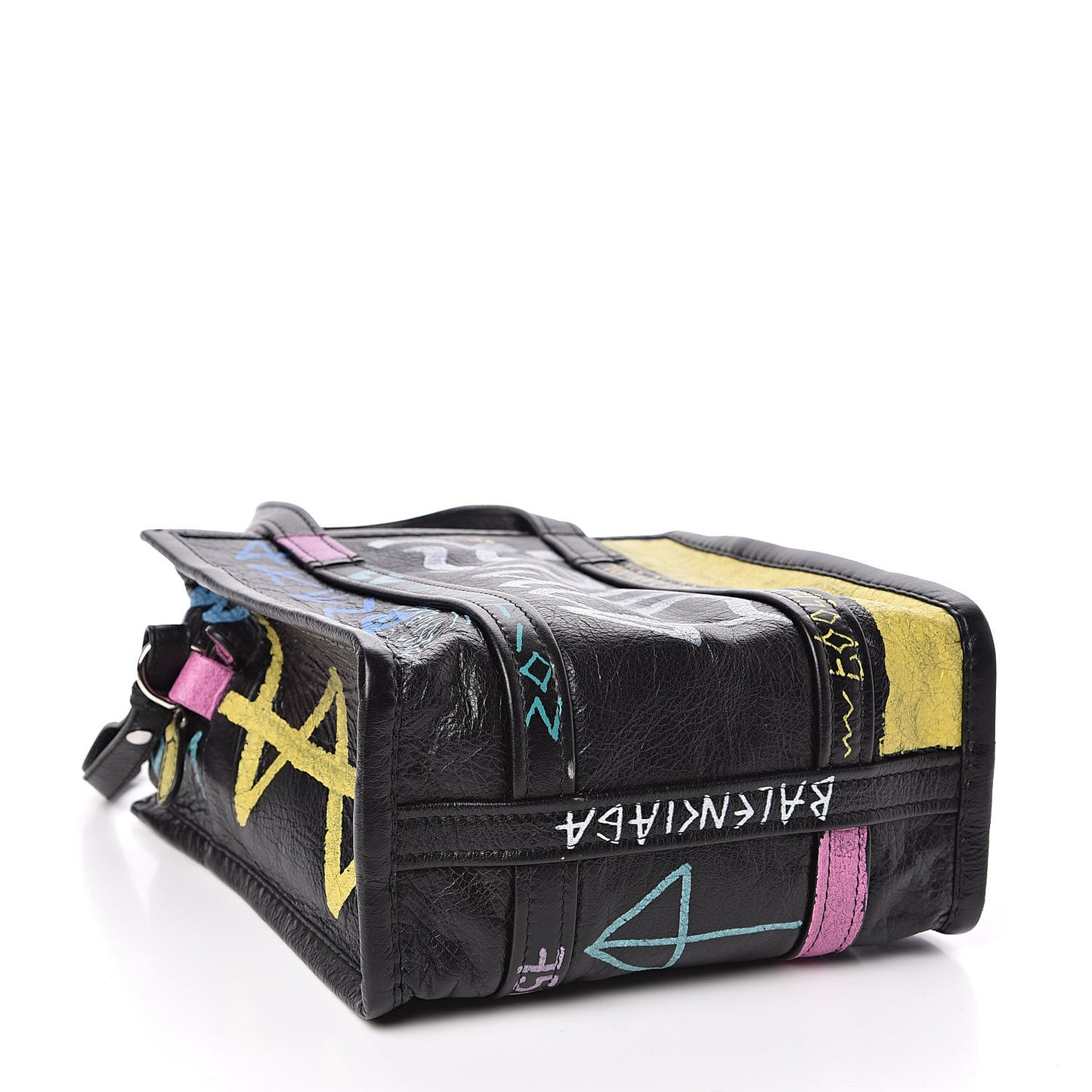 Agneau Arena Graffiti All Over XS Bazar Shopper Tote Black Multicolor