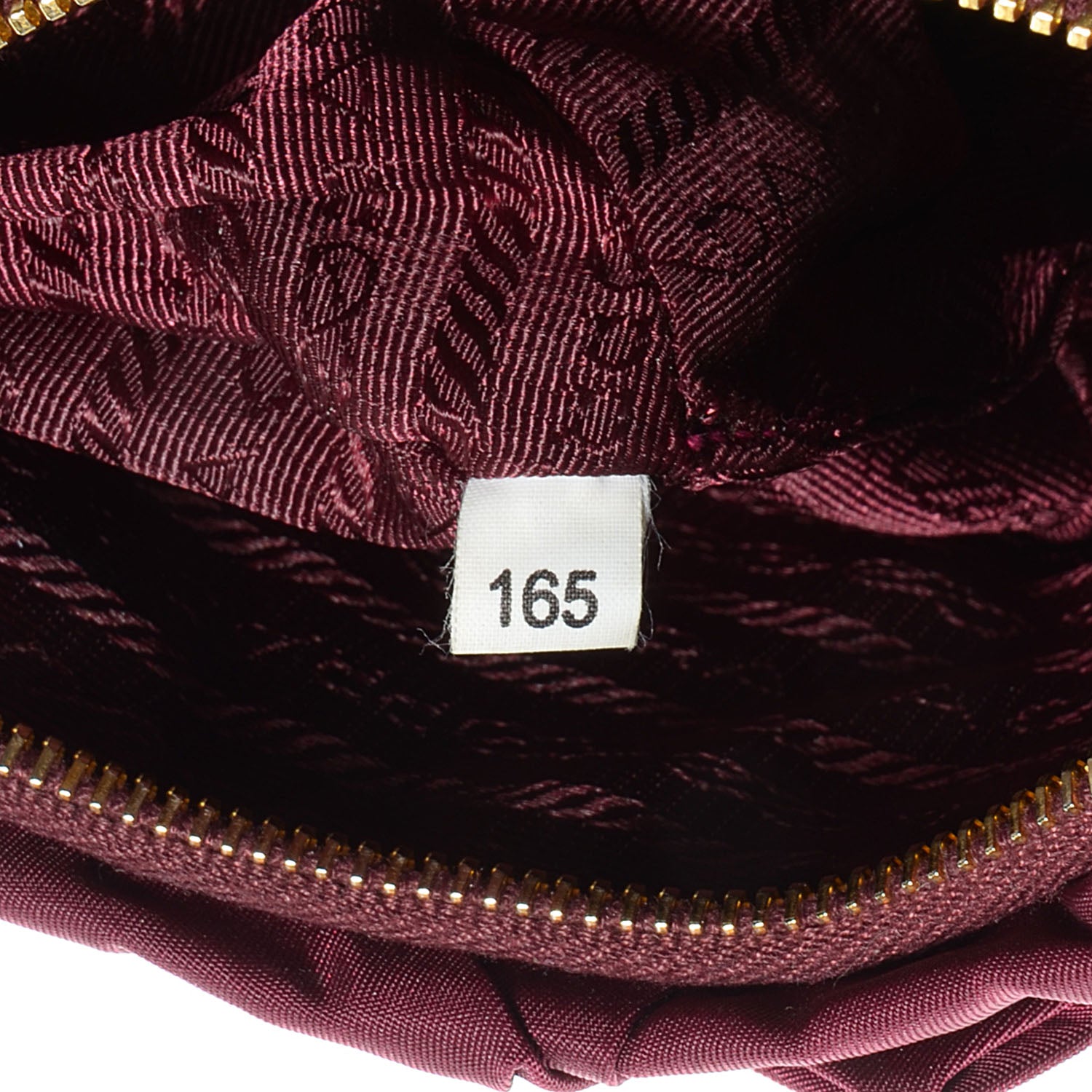 Prada Tessuto Nylon Origami Pleated Wristlet Wine 6 of 10